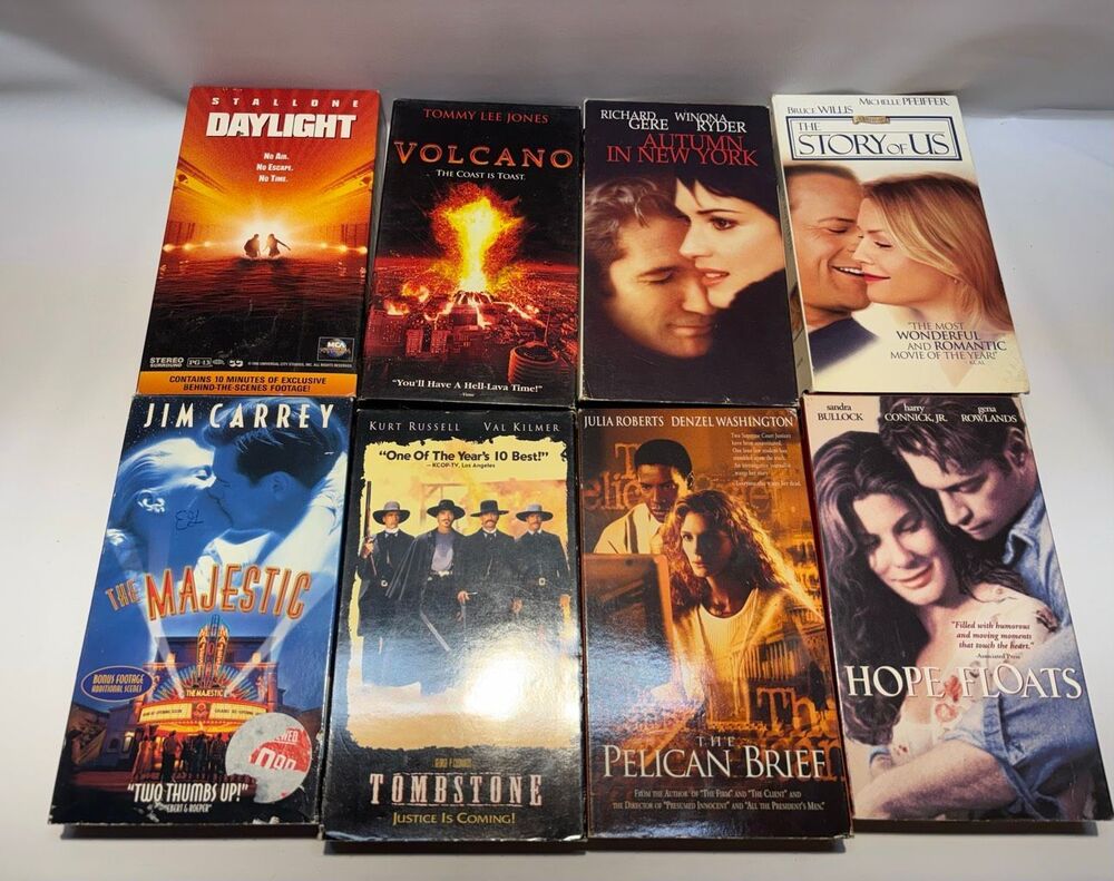 Set of 8 VHS movies